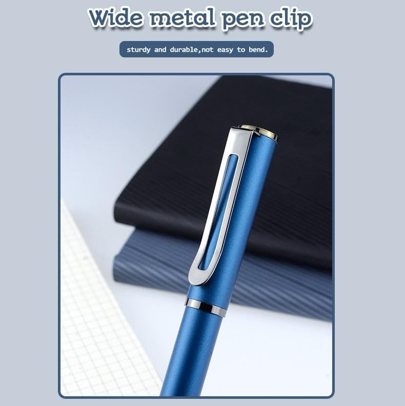 Elegant Blue Fountain Pen Set with Ink Cartridges - Best Gift for Him & Her | www.usmile.toys